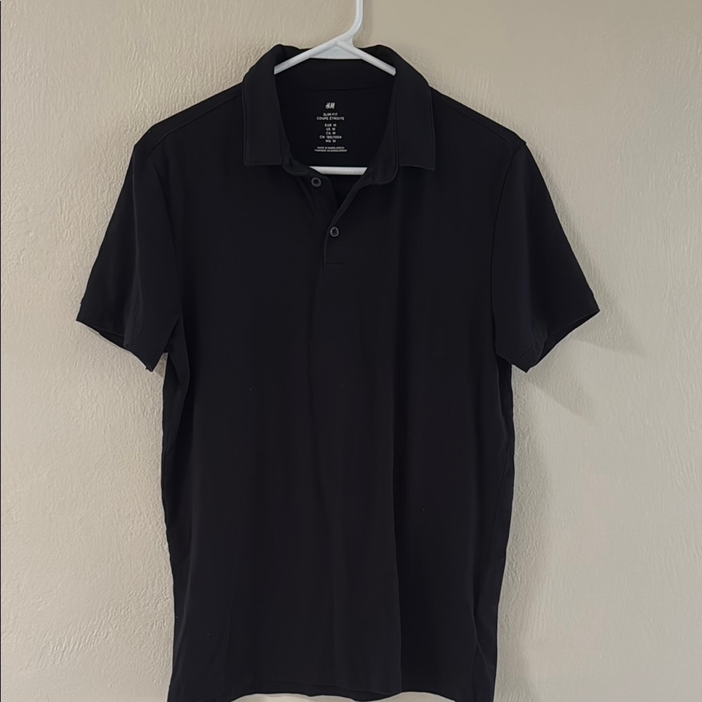H&M Black Polo Shirt Classic Style
